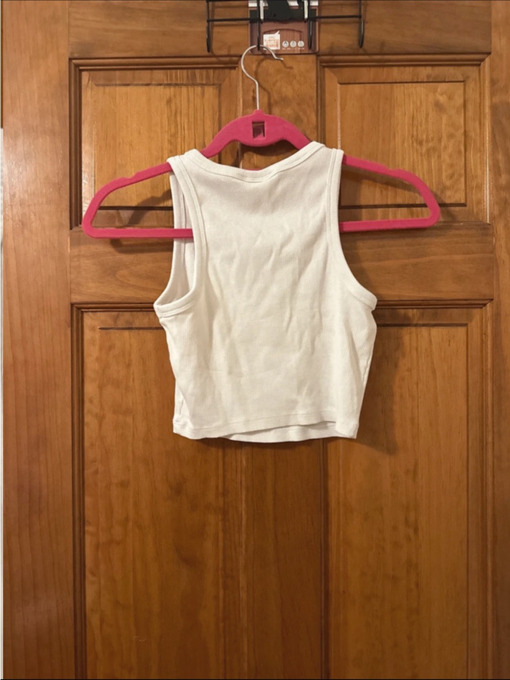 H&M White Ribbed Crop Tank Top - Picture 3 of 3